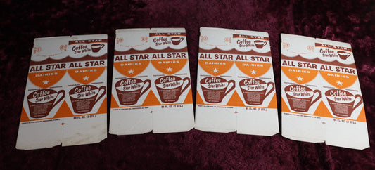 Lot 123 - Grouping Of Four New Old Stock All Star Dairies Non-Dairy Creamer, Coffee Star White, Cartons