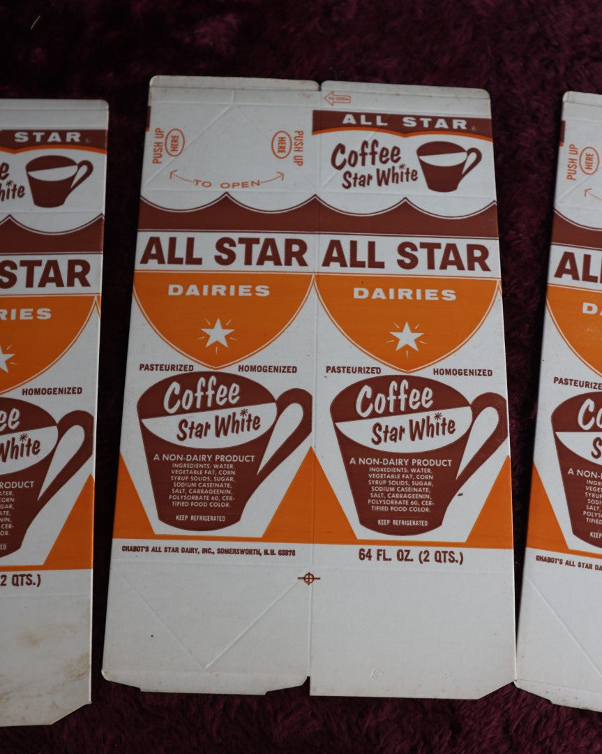 Lot 123 - Grouping Of Four New Old Stock All Star Dairies Non-Dairy Creamer, Coffee Star White, Cartons