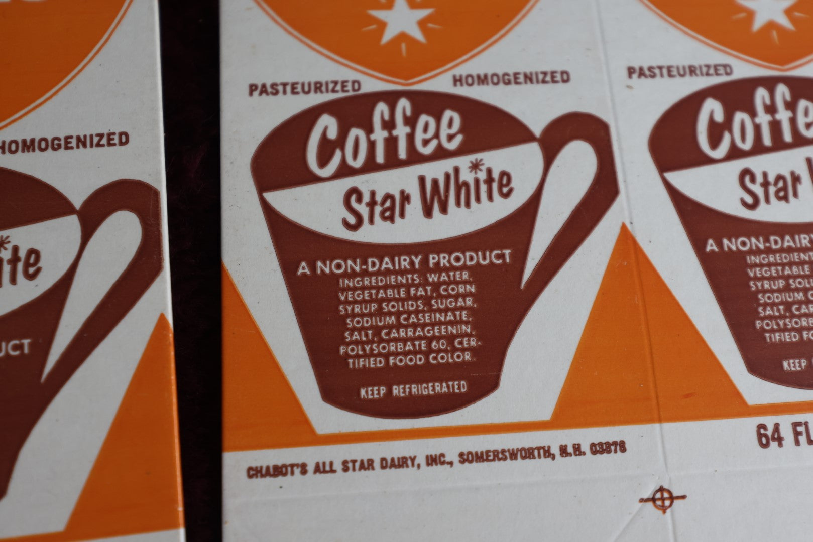 Lot 123 - Grouping Of Four New Old Stock All Star Dairies Non-Dairy Creamer, Coffee Star White, Cartons