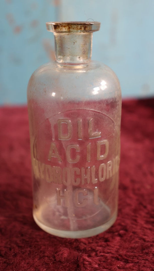 Lot 128 - Hydrochloric Acid Etched Antique Glass Bottle