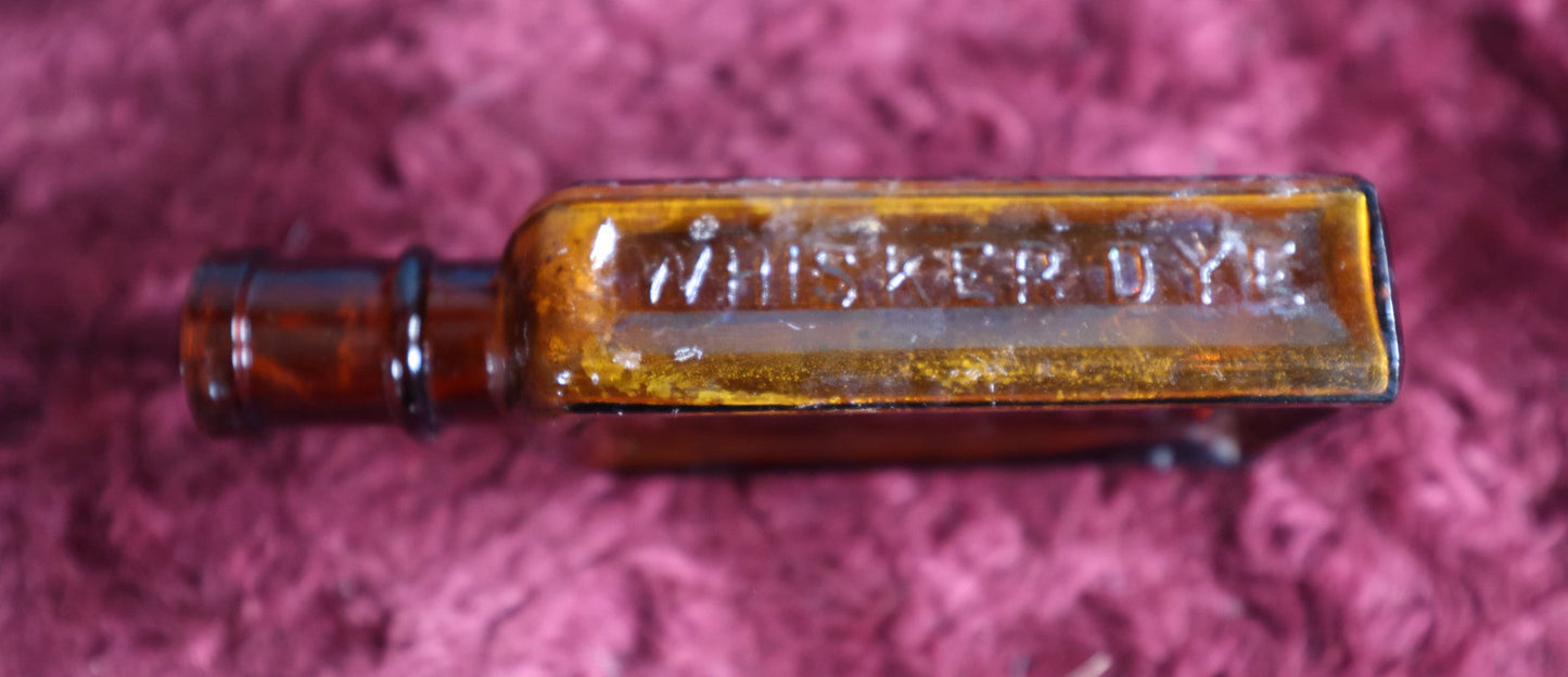 Lot 134 - Antique Amber Glass Whisker Dye Bottle