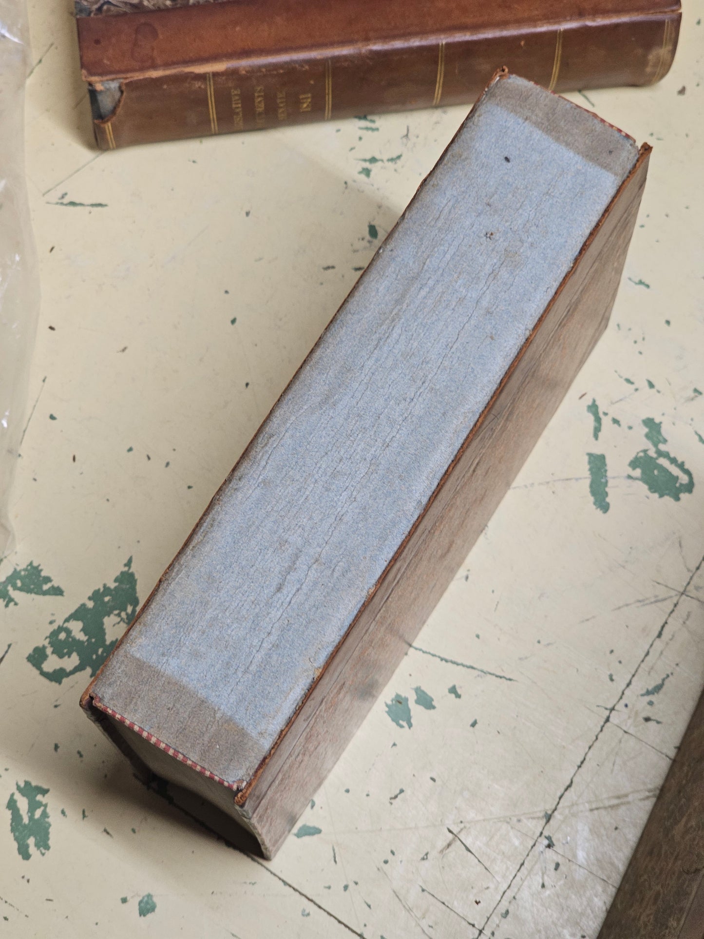 Grouping of Six 1840s Leather Bound Massachusetts Law Books from the Personal Library of American Politician David Henshaw (1791-1852), U.S. Secretary of the Navy Under President John Tyler