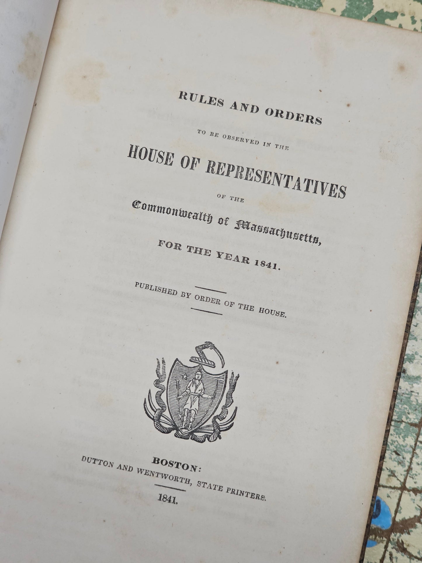 Grouping of Six 1840s Leather Bound Massachusetts Law Books from the Personal Library of American Politician David Henshaw (1791-1852), U.S. Secretary of the Navy Under President John Tyler