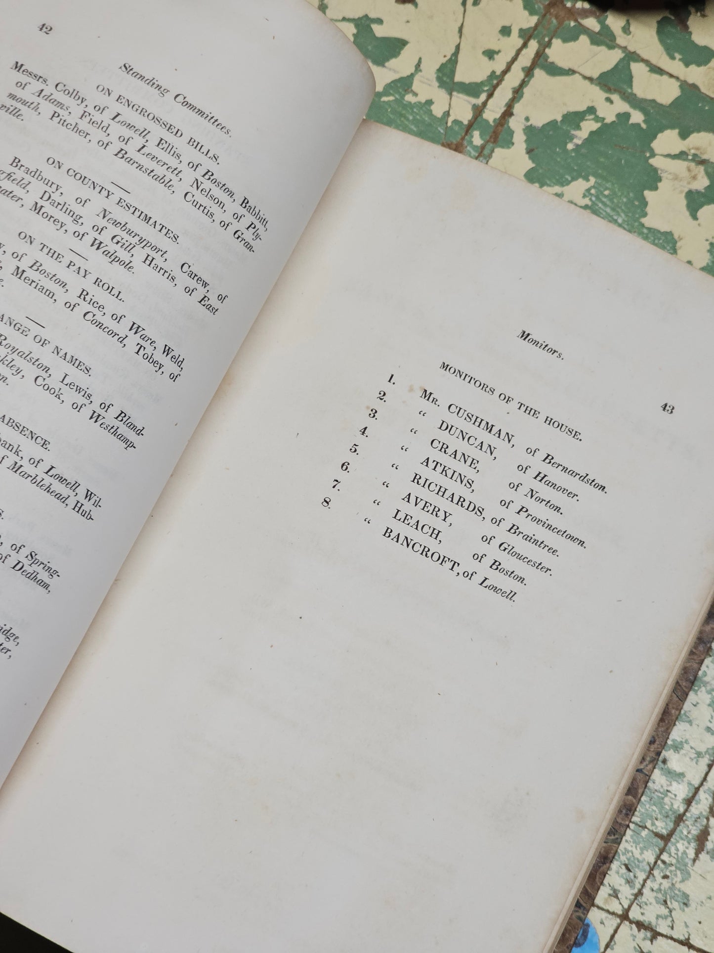 Grouping of Six 1840s Leather Bound Massachusetts Law Books from the Personal Library of American Politician David Henshaw (1791-1852), U.S. Secretary of the Navy Under President John Tyler