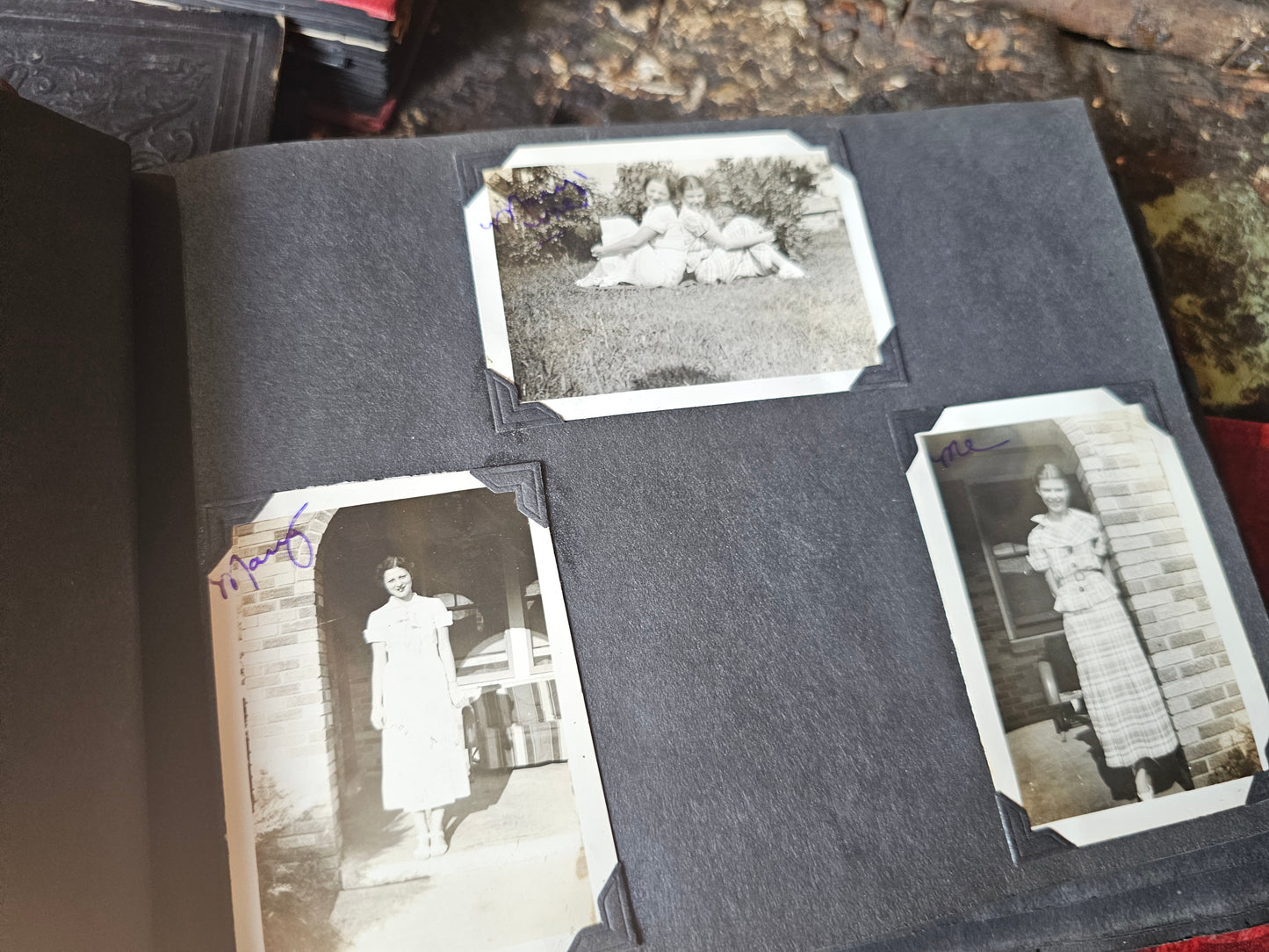 Grouping of Four 1920s-1940s Black and White Snapshot Photo Albums, Tons of Photos, Price is for All