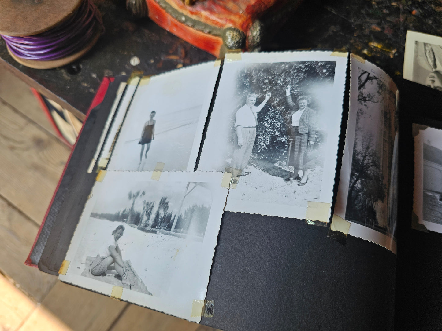 Grouping of Four 1920s-1940s Black and White Snapshot Photo Albums, Tons of Photos, Price is for All