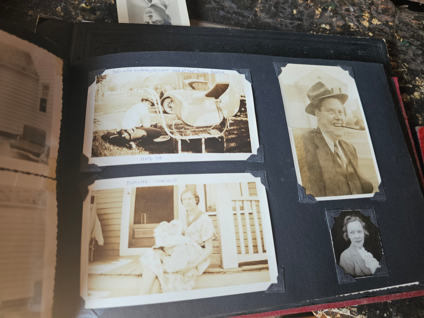 Grouping of Four 1920s-1940s Black and White Snapshot Photo Albums, Tons of Photos, Price is for All