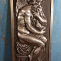 Lot 003 - Vintage Cast Metal Father Time Plaque, Alcoa Foundry, Possible Test Cast