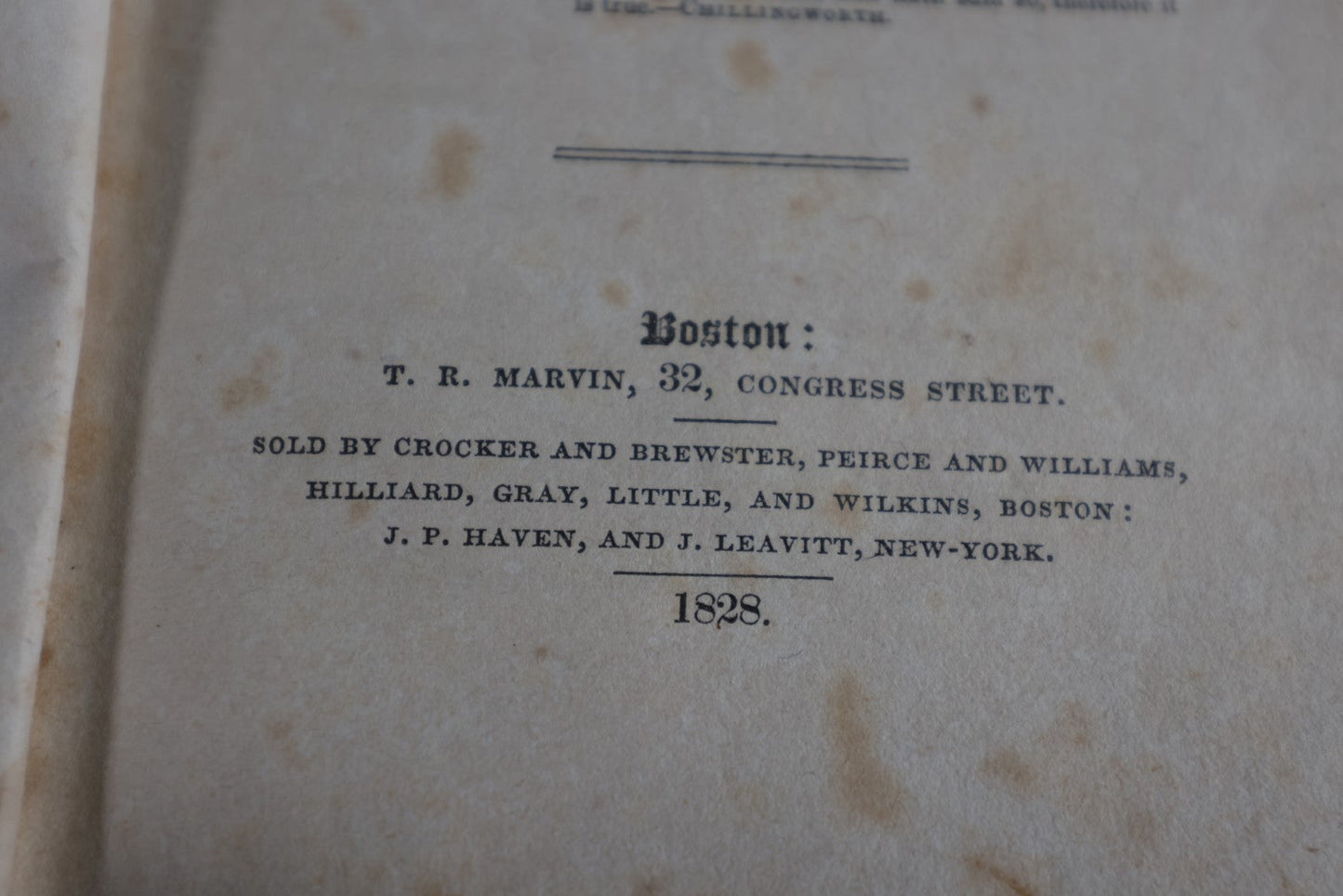 Lot 008 - On The Existence And Agency Of Fallen Spirits, 1828 Antique Book, Letters To The Rev. Willioam E. Channing, D.D., By Canonicus, First Edition