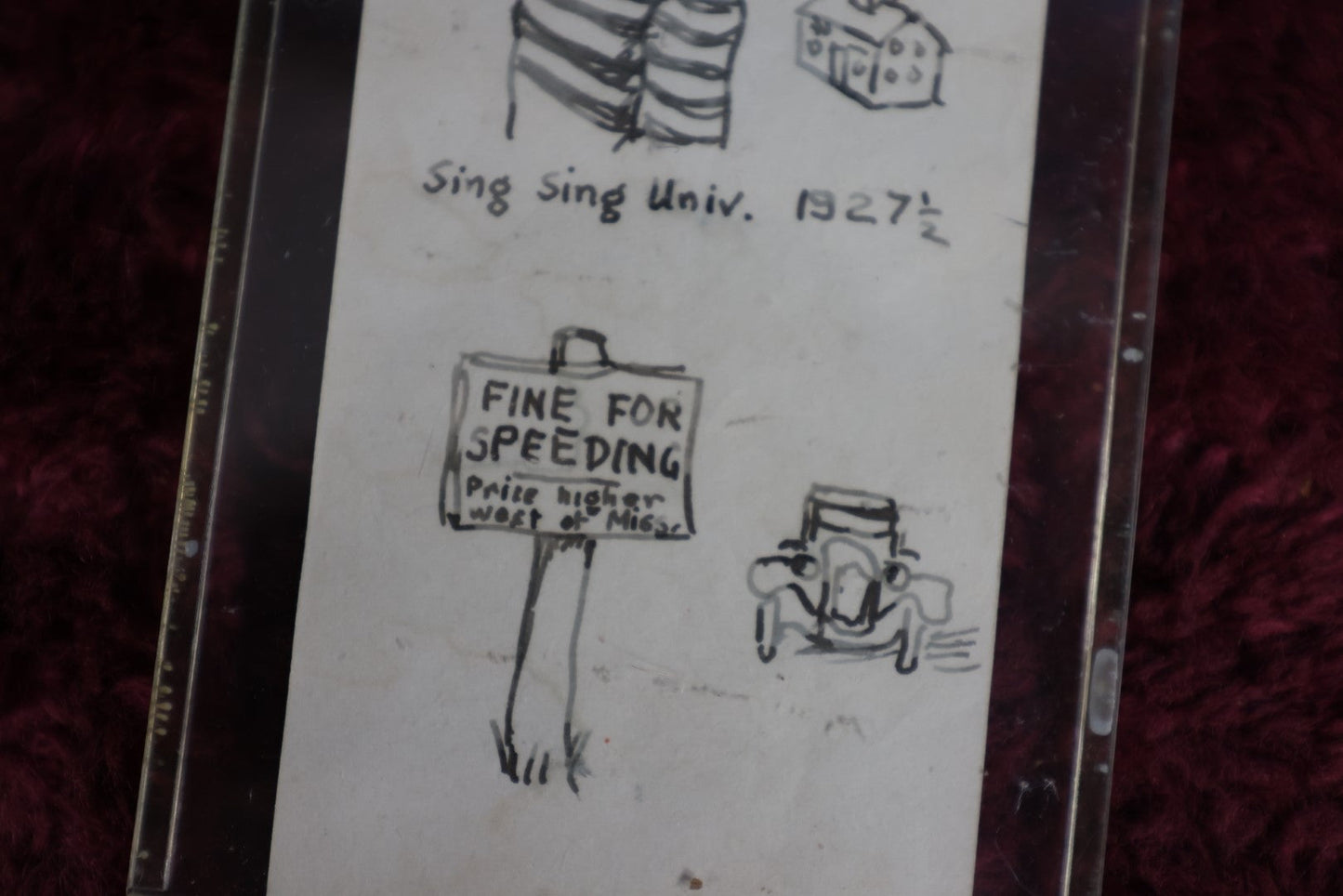 Lot 138 - Antique Prison Art Pen And Ink Drawing, Sing Sing University, 1927-1/2, Cameron Blaikie, Marked Wheaton College, Massachusetts On Back