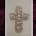 Lot 139 - Antique Cdv Photo Of Funeral Flowers Cross, H.F. Currier Photographer, Excelsior Block, Market Street, Salisbury, Mass