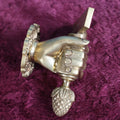 Lot 013 - Antique Solid Cast Brass Hand Fist Holding Sign Bracket