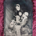 Lot 164 - Tintype Of Four Well Dressed Ladies With Hats And Head Scarfs, Nicely Posed, Looking Off To The Side