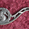 Lot 016 - Antique Cast Iron Seahorse Motif Nautical Bridge Arm For Floor Lamp