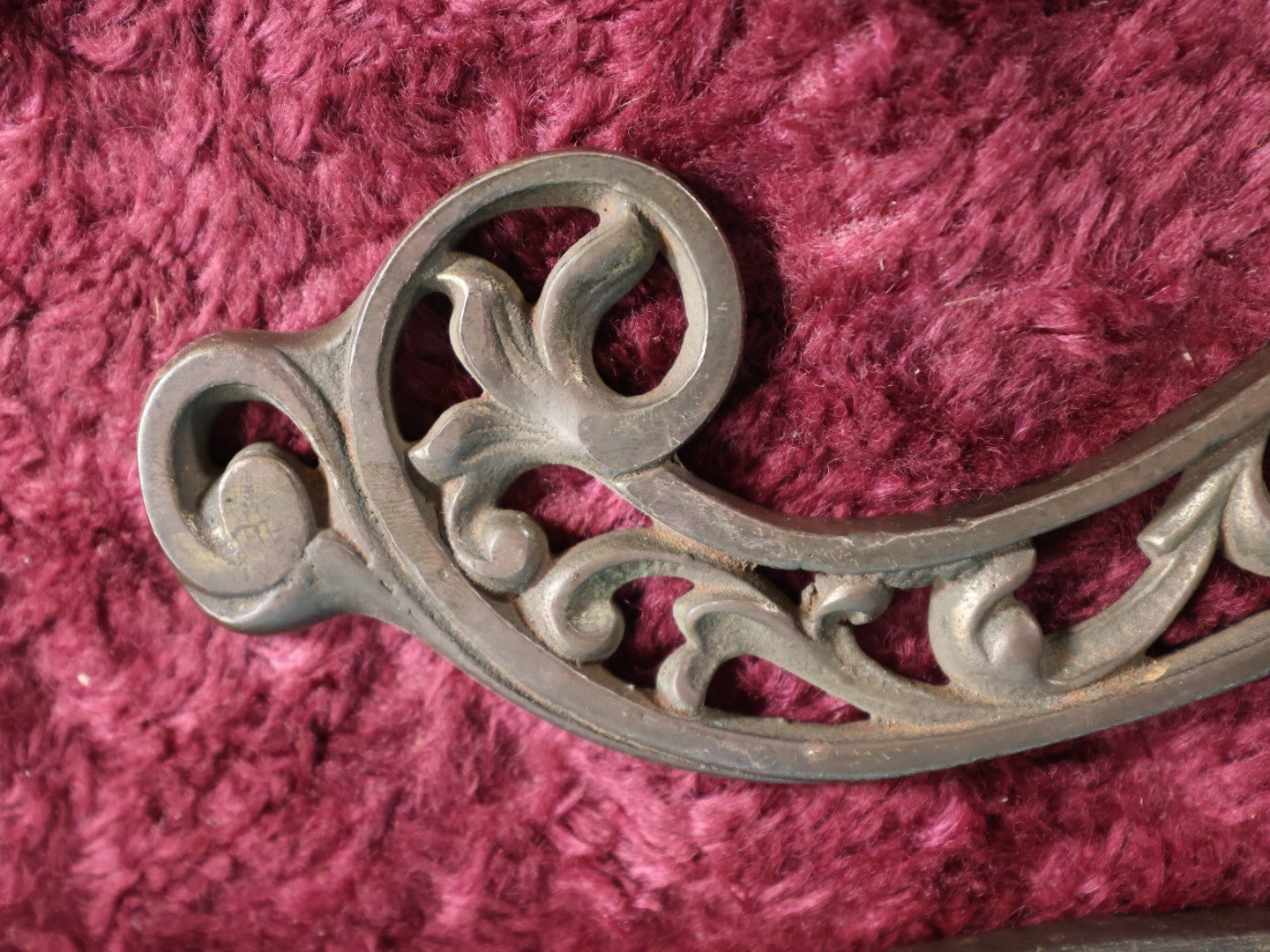 Lot 017 - Pair Of Antique Bridge Arms For Floor Lamp, Cast Iron, Left And Right, Sold As Pair