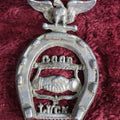 Lot 018 - Antique Cast Iron Good Luck Eagle Motif Horse Shoe