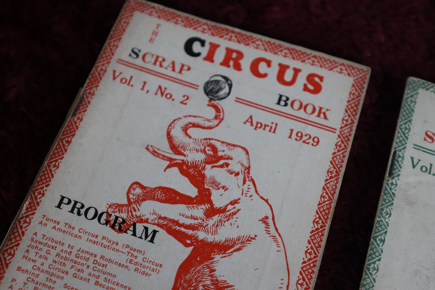 Lot 022 - Grouping Of Four Antique Circus Scrap Book Program Magazines, 1929-1931, Jersey City, N.J.