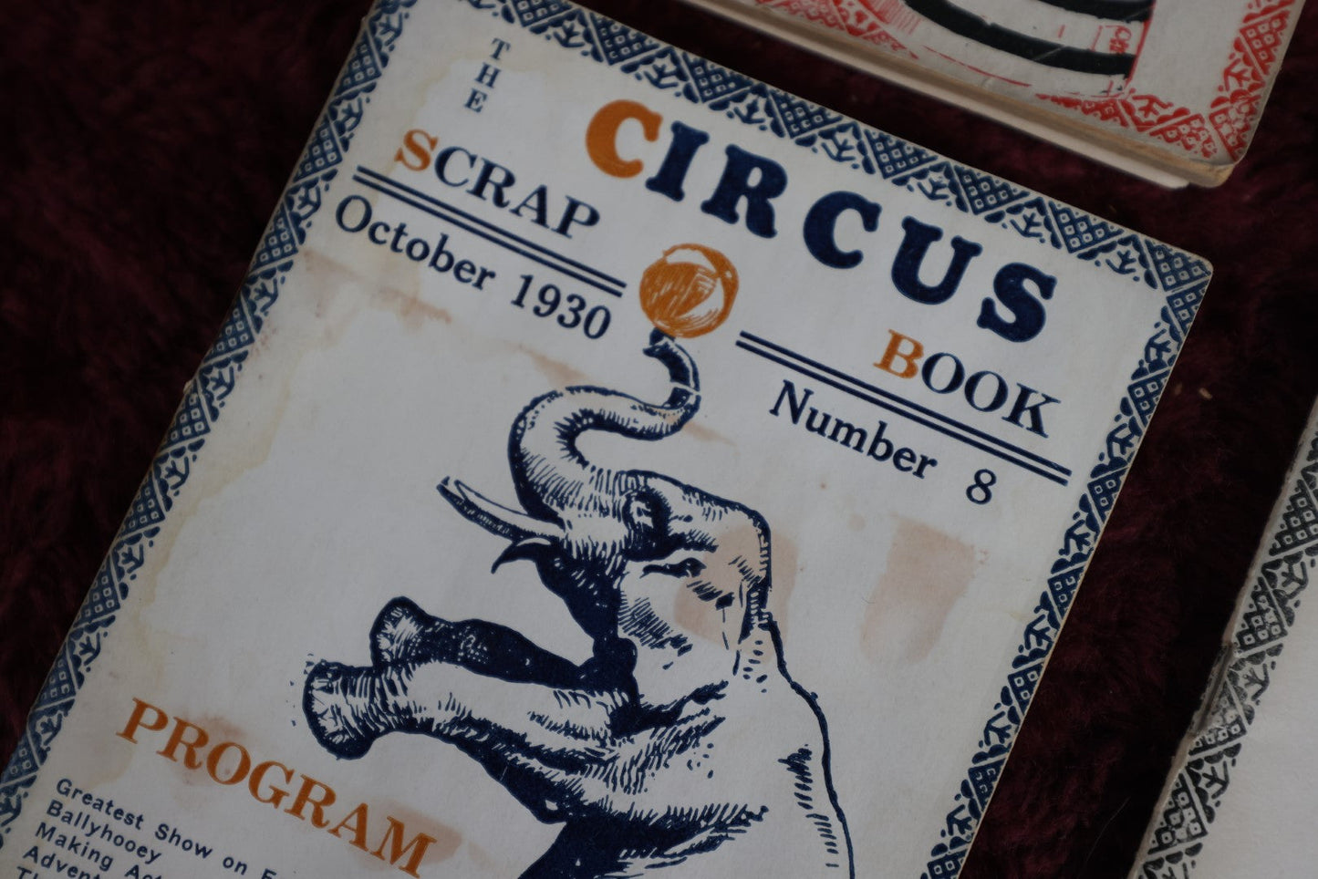 Lot 022 - Grouping Of Four Antique Circus Scrap Book Program Magazines, 1929-1931, Jersey City, N.J.