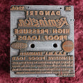 Lot 036 - Vintage Remington High Pressure Proof Loads / Dupont Printing Block, 12 Guage Shotgun Ammo, Danger!