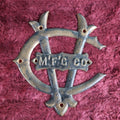 Lot 038 - Antique Cast Metal Manufacturer'S Badge, C.V. Manufacturing Company, Unknown Company