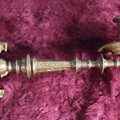 Lot 041 - Antique Brass Wall Mount Single Taper Candlestick Holder With Swinging Arm