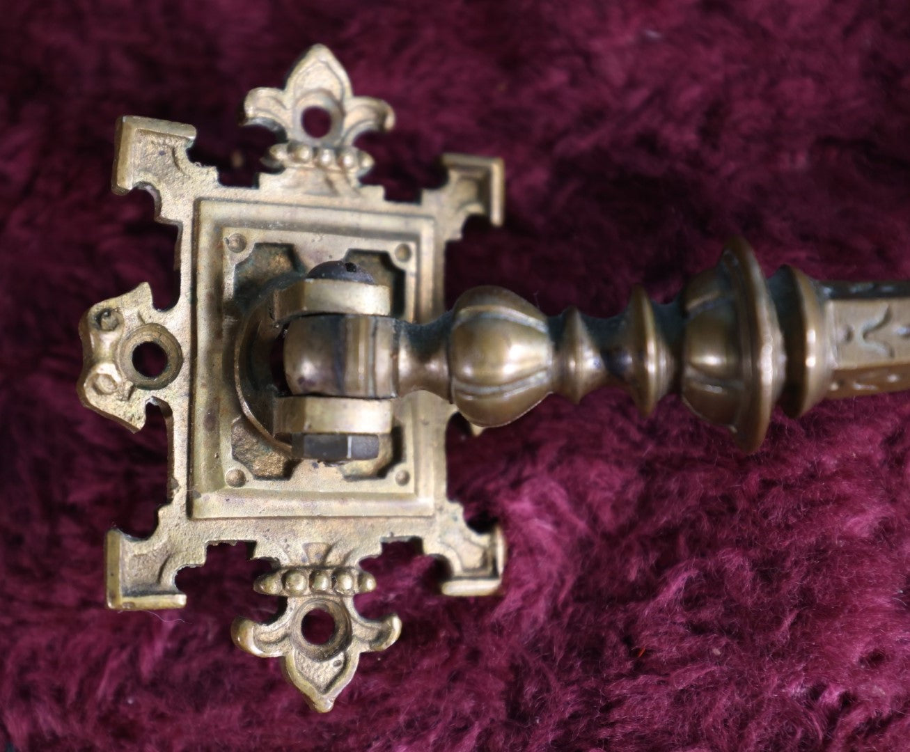 Lot 041 - Antique Brass Wall Mount Single Taper Candlestick Holder With Swinging Arm