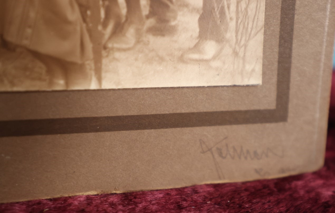 Lot 045 - Antique Boarded Photograph Of The Thompson Family, African American Family, Dated December 27, 1921, Location Unknown, Mrs. S.E. Thompson