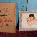 Lot 046 - Vintage 1943 Equire Varga Calendar With Pinups By Alberto Vargas, Complete, In Folder