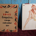 Lot 048 - Vintage 1945 Equire Varga Calendar With Pinups By Alberto Vargas, Complete, In Folder