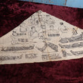 Lot 056 - Antique Vernaid Bandage, First Aid Handkerchief Sling Showing Different Uses, Design № 720438 Approved By Sir James Cantlie K.B.E. Fr.C.S