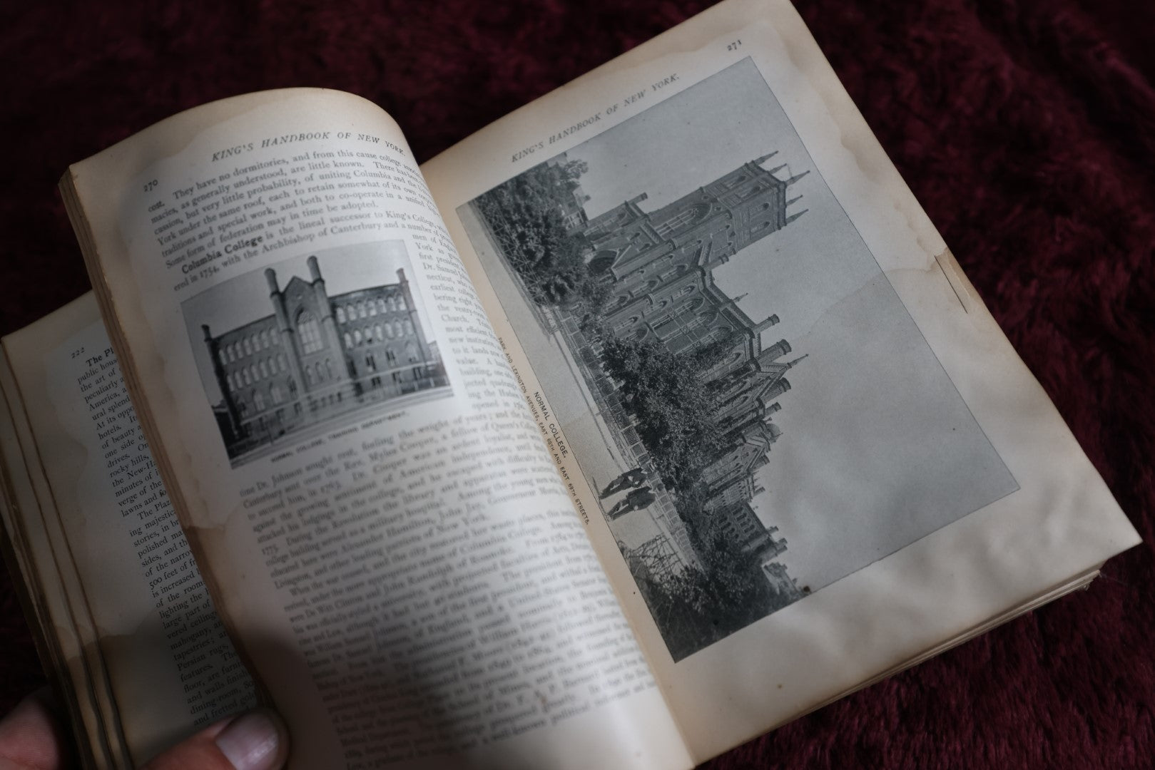 Lot 066 - King'S Handbook Of New York City, Antique Book, Edited And Published By Moses King, Second Edition, Water Damage, Poor Condition