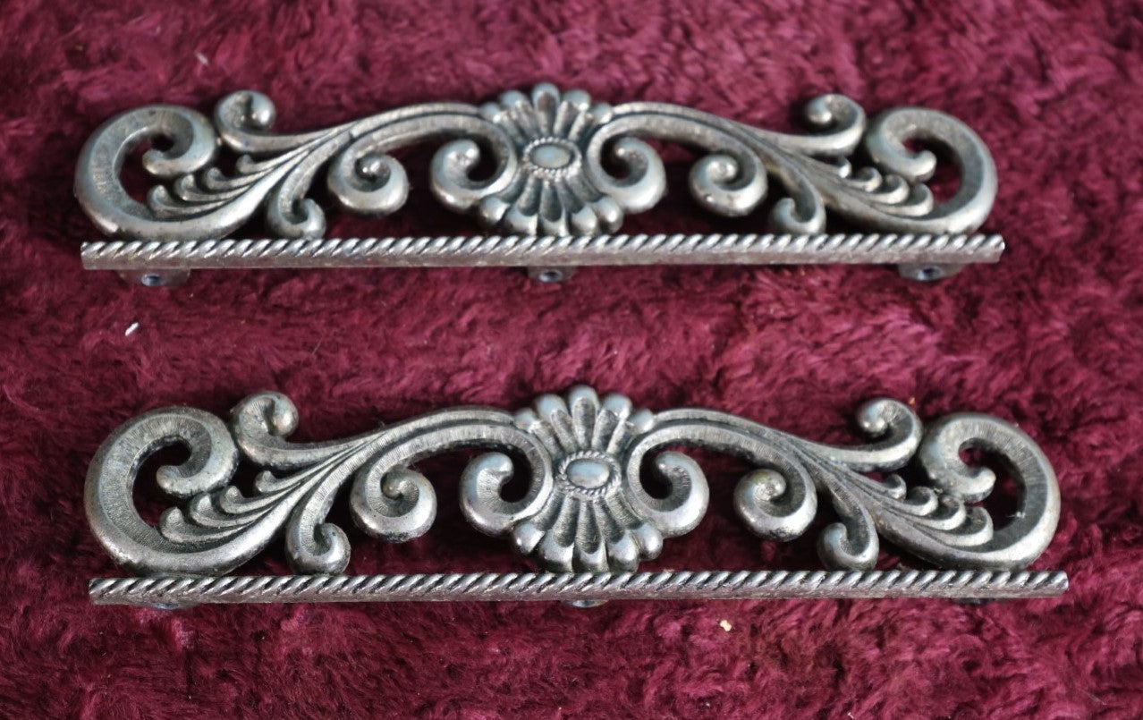 Lot 069 - Pair Of Antique Cast Metal Ornamental Hardware Pieces