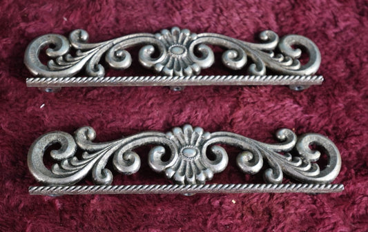 Lot 069 - Pair Of Antique Cast Metal Ornamental Hardware Pieces