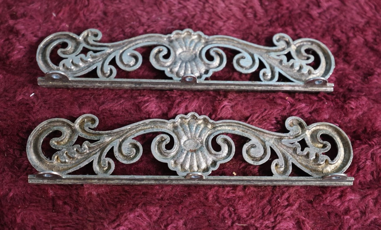 Lot 069 - Pair Of Antique Cast Metal Ornamental Hardware Pieces