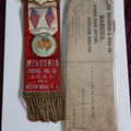 Lot 079 - Antique I.O.O.F. Odd Fellows Miltonia Lodge No. 52 Milton Mills, N.H. Ribbon Badhe With Envelope, Whitehead And Hoag Co.