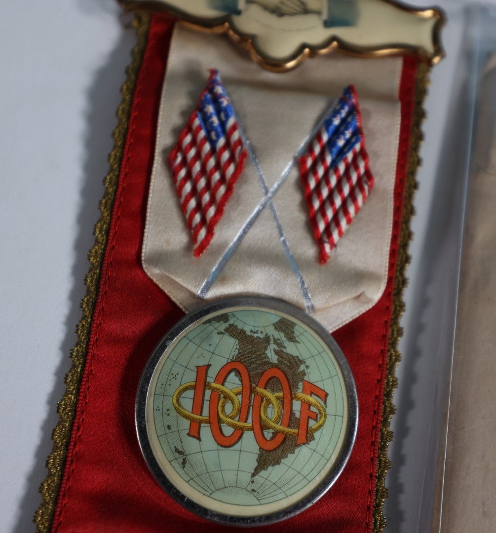 Lot 079 - Antique I.O.O.F. Odd Fellows Miltonia Lodge No. 52 Milton Mills, N.H. Ribbon Badhe With Envelope, Whitehead And Hoag Co.