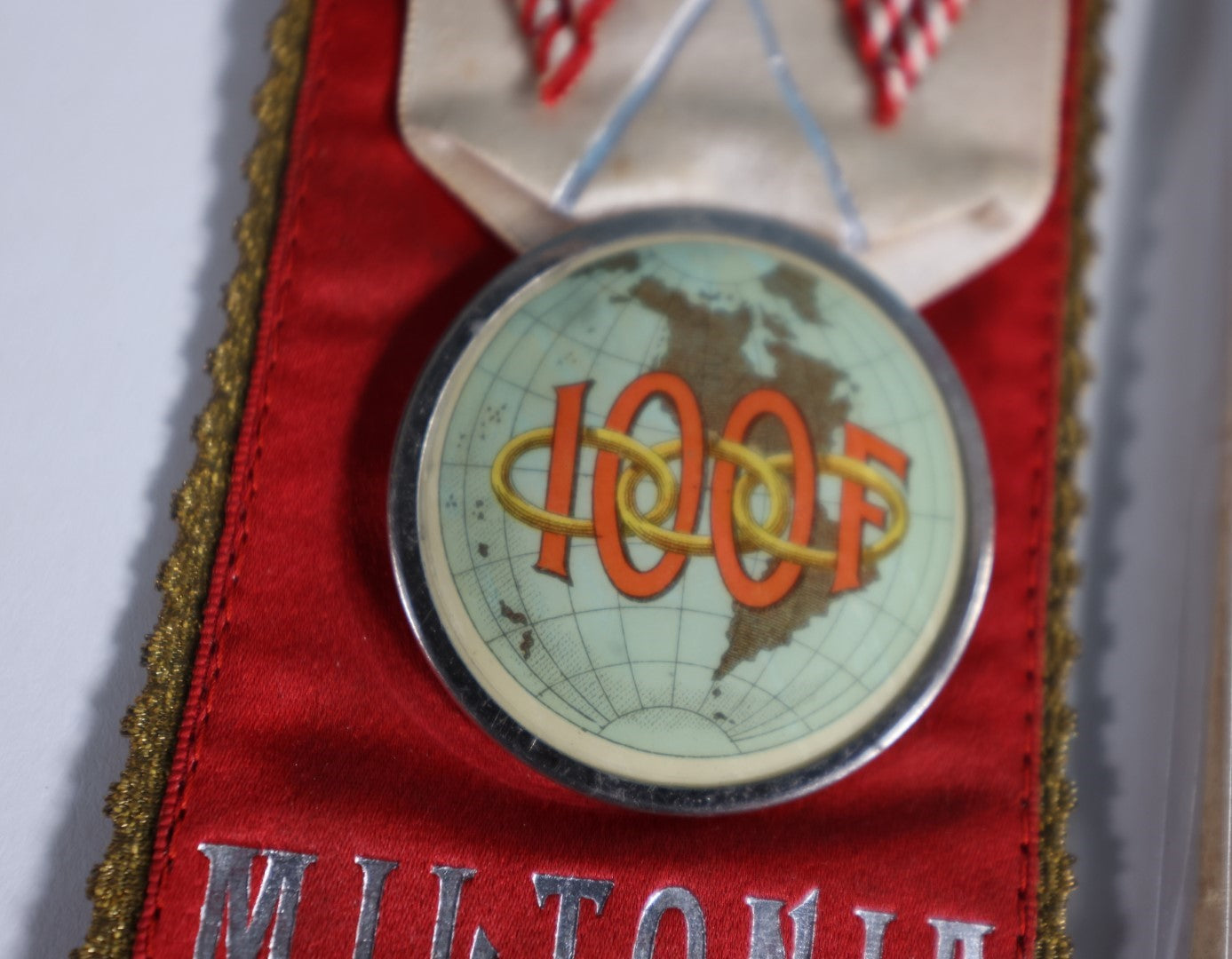 Lot 079 - Antique I.O.O.F. Odd Fellows Miltonia Lodge No. 52 Milton Mills, N.H. Ribbon Badhe With Envelope, Whitehead And Hoag Co.