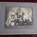 Lot 081 - Antique Boarded Photo Of Well Dressed Young People, Make-Up And Fake Beards, Maybe A Ball, Marked Murphy On The Back