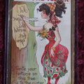 Lot 085 - Antique Fortune Teller Postcard, Signed Dwig