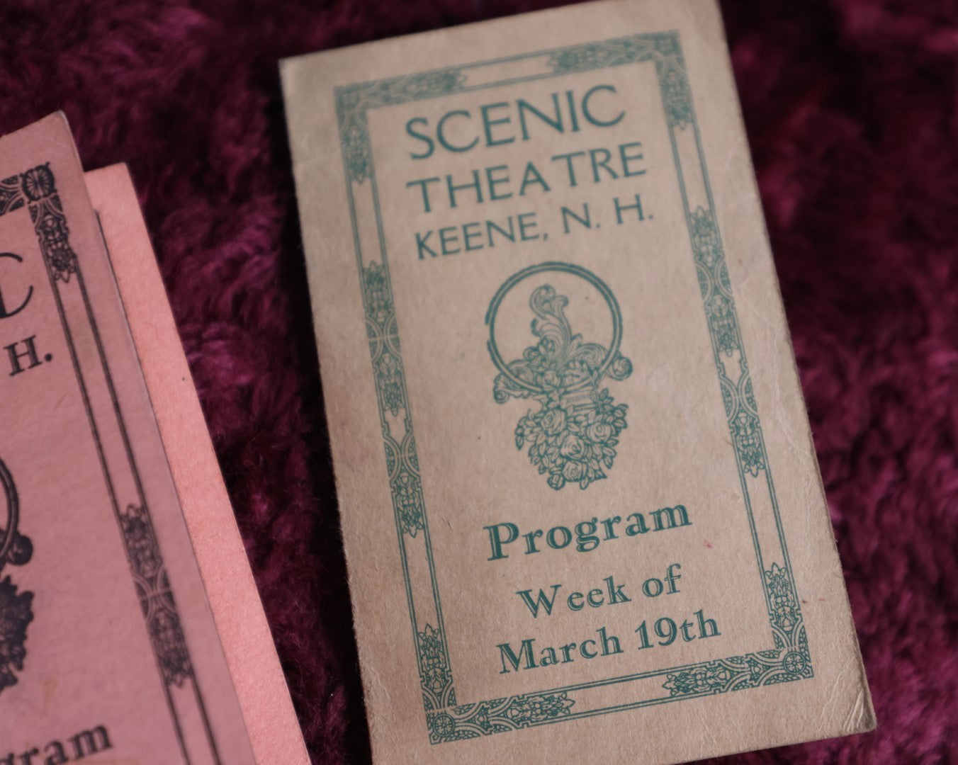 Lot 092 - Grouping Of Five Antique Scenic Theatre, Keene, N.H. Programs, Films, Plays, And More