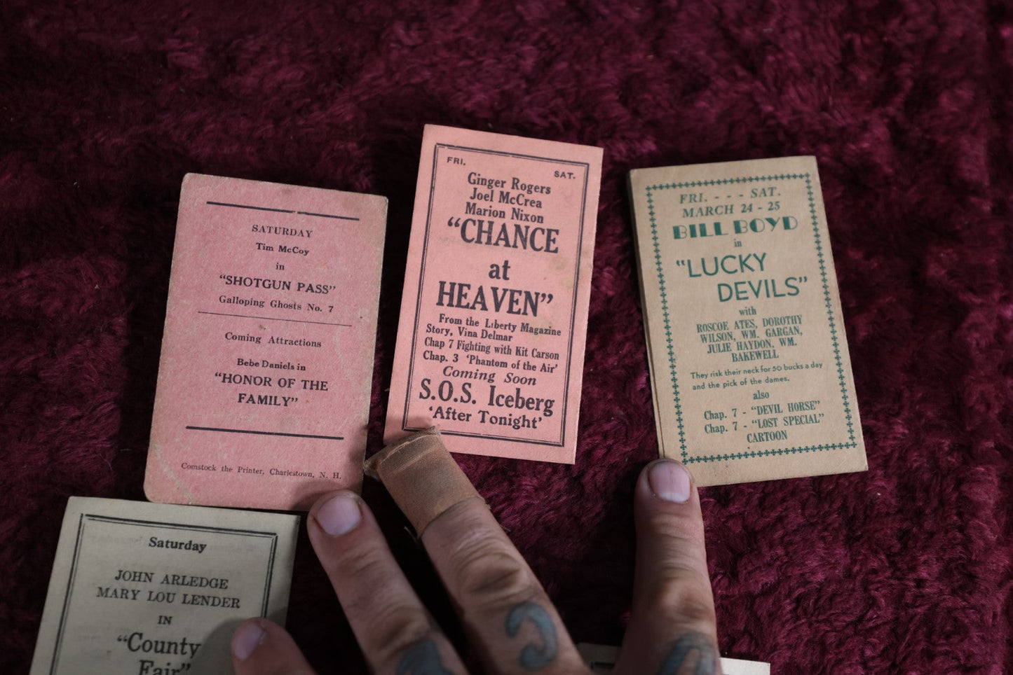 Lot 092 - Grouping Of Five Antique Scenic Theatre, Keene, N.H. Programs, Films, Plays, And More