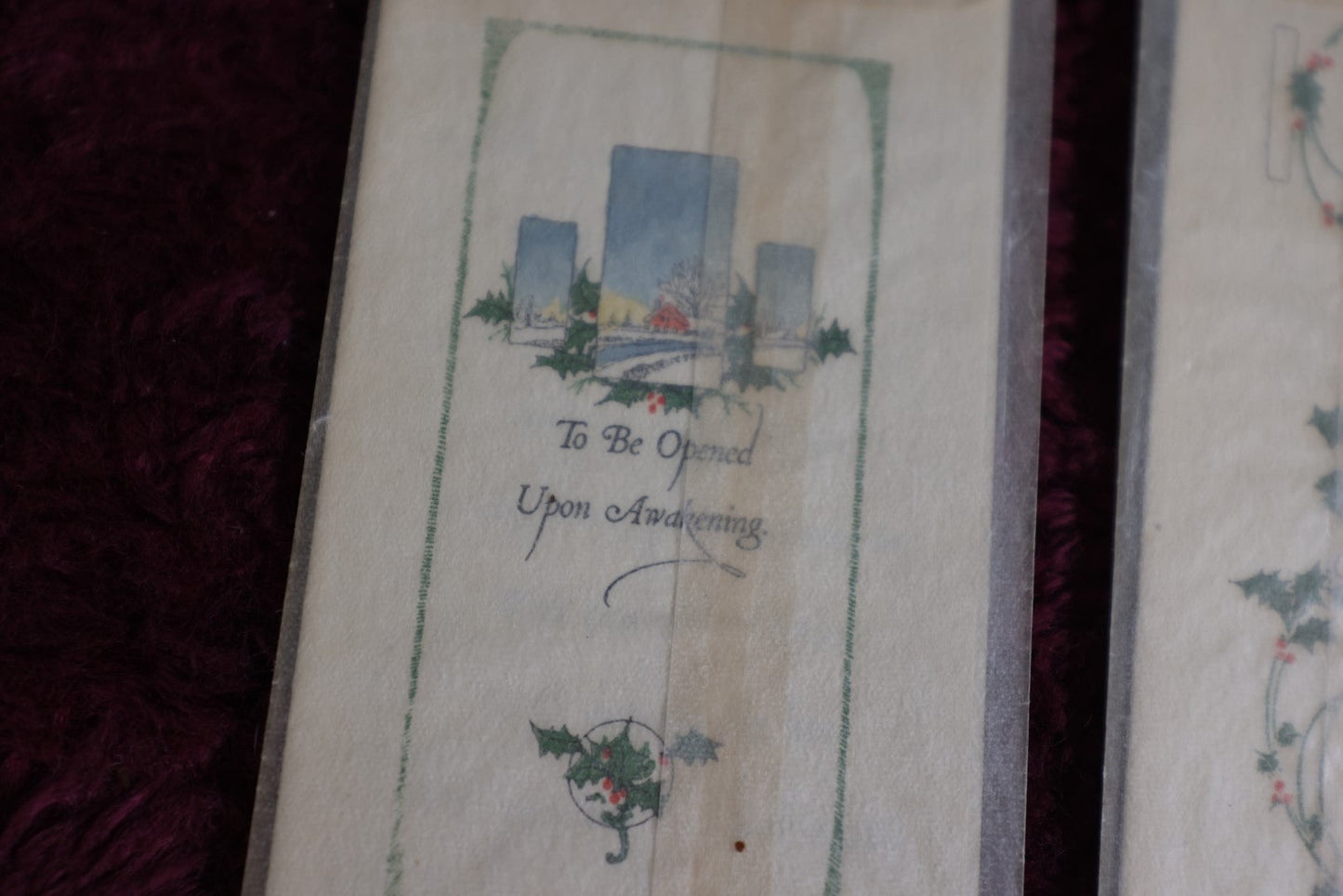 Lot 093 - Grouping Of Six Vintage Christmas Advent Cards In Sleeves