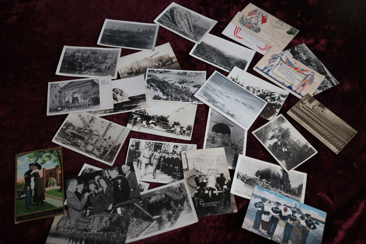 Lot 097 - Grouping Of 28 Real Photo Postcards, World War 1, French, Patriotic Etc