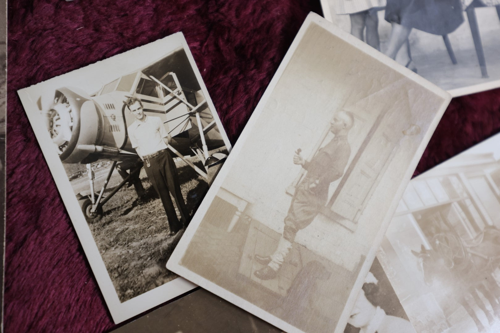 Lot 099 - Grouping Of 15 Antique Real Photo Postcards And Photographs, Horses, Planes, Etc