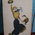 Lot 115 - Antique Hand Painted Portrait Of Princeton Fan Victorian Woman, Signed J.E.P.