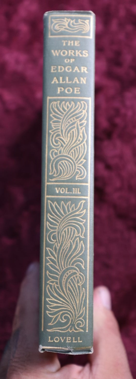 Lot 126 - Antique Edgar Allan Poe Poetry Book, Single Volume, Volume 3 Of 10, Copyright 1902 By Frank F. Lovell Book Co.