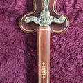 Lot 128 - Vintage Brass Knight Sword Letter Opener In Scabbard