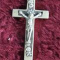 Lot 130 - Antique Wood And Metal Crucifix, Skull And Crossbones - Approximately 2.5"