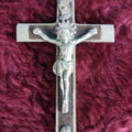 Lot 131 - Antique Wood And Metal Crucifix, Skull And Crossbones - Approximately 3.25"