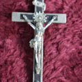 Lot 133 - Antique Wood And Metal Crucifix, Skull And Crossbones - Approximately 4"
